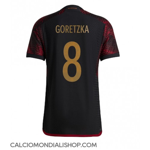 Maglie da calcio Germania Leon Goretzka #8 Seconda Maglia Mondiali 2022 Manica Corta